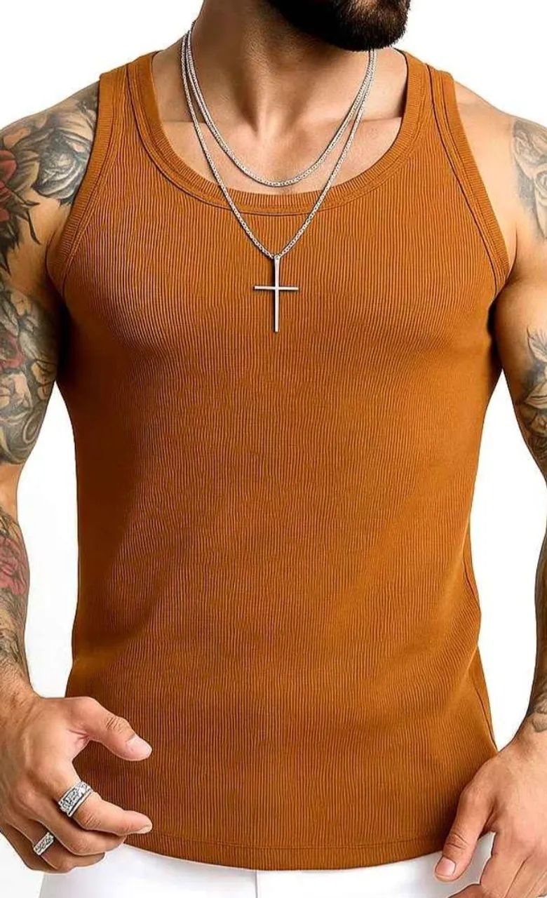 Camisa regata caramelo 
