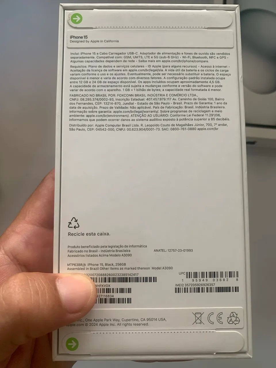 iPhone 15 256gb Novo - Foto 2