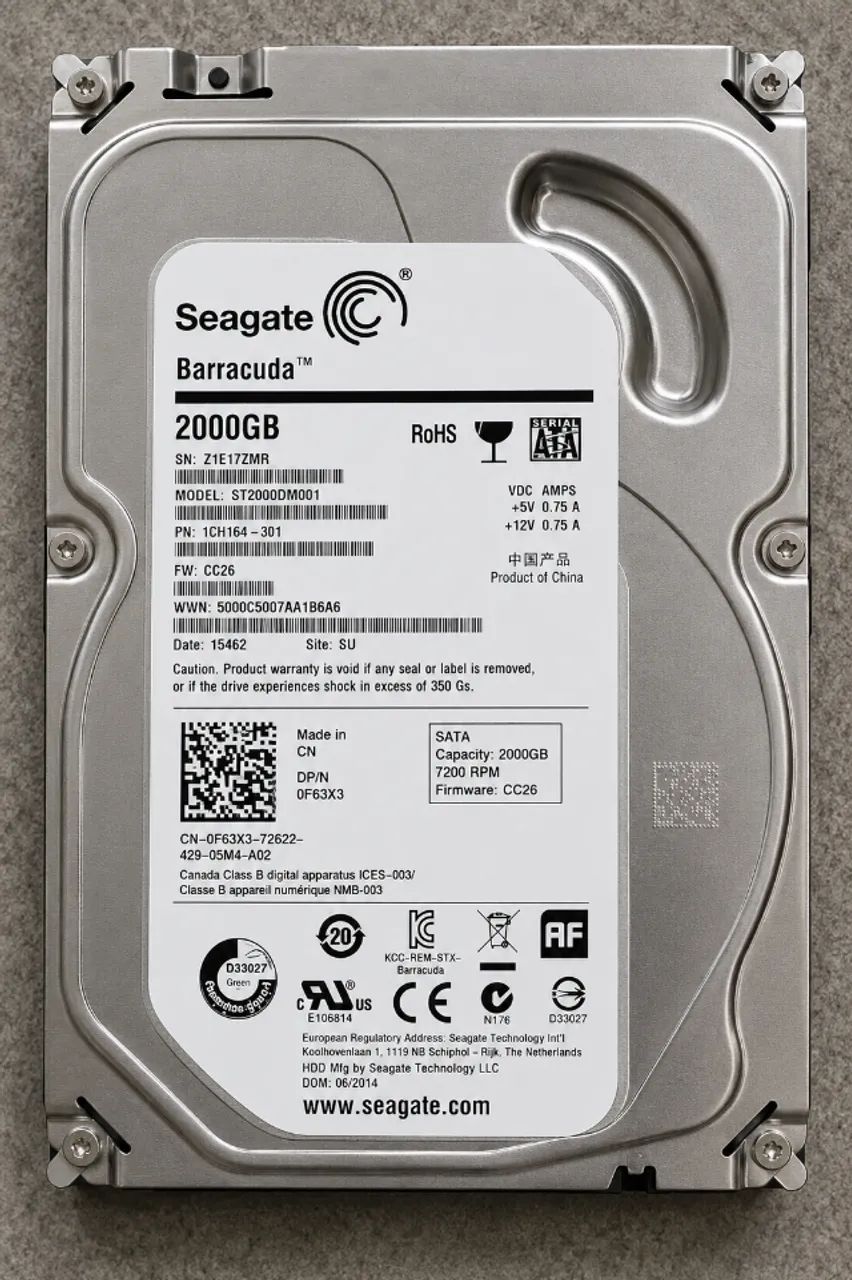 HD Seagate Barracuda 2TB | SEMINOVO