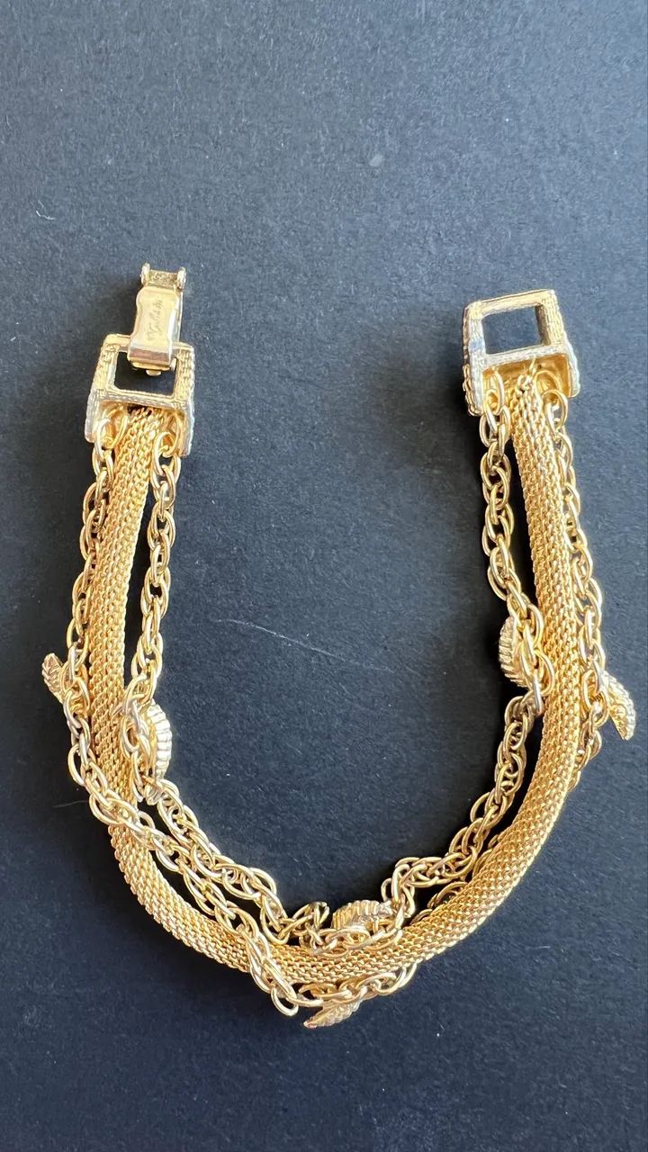 Pulseira vintage goldette dourada  - Foto 3