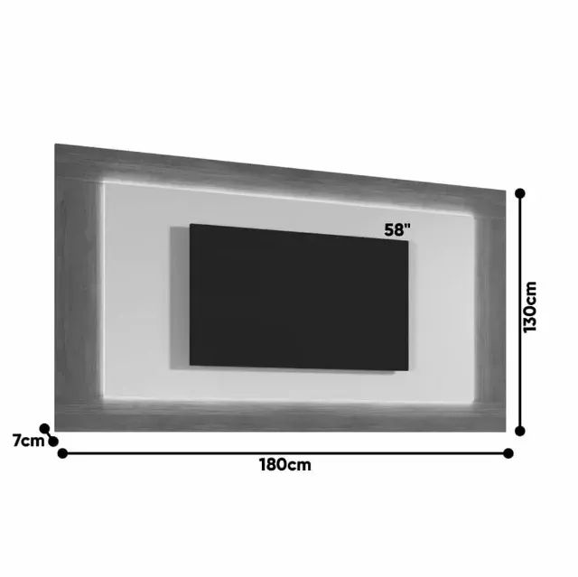 Painel para Tv Até 58 Polegadas com Led Muluvar - Foto 2