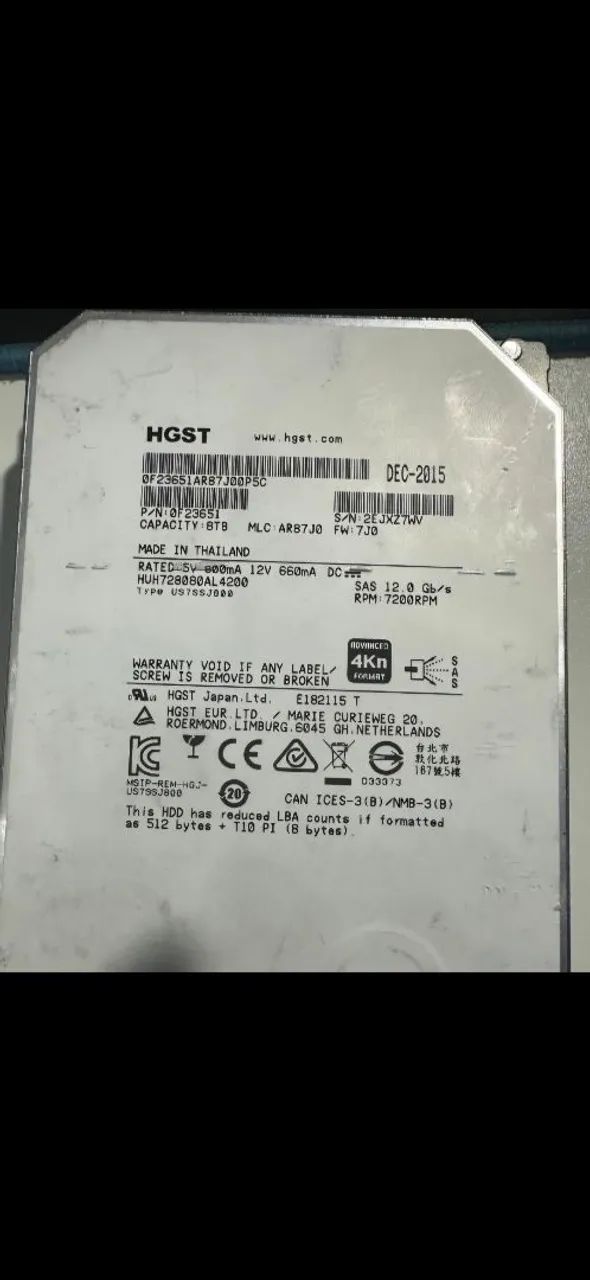 Hd sas 8tb 
