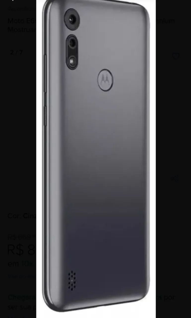 Celular moto e6s 32 gb 2gb ram dual chip cinza titanium - Foto 3