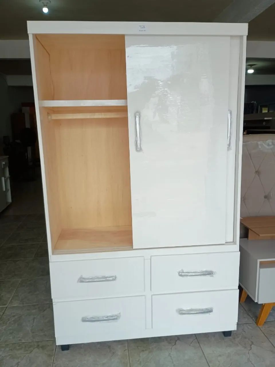 Guarda Roupas solteirão em bloco de madeira novo  - Foto 4