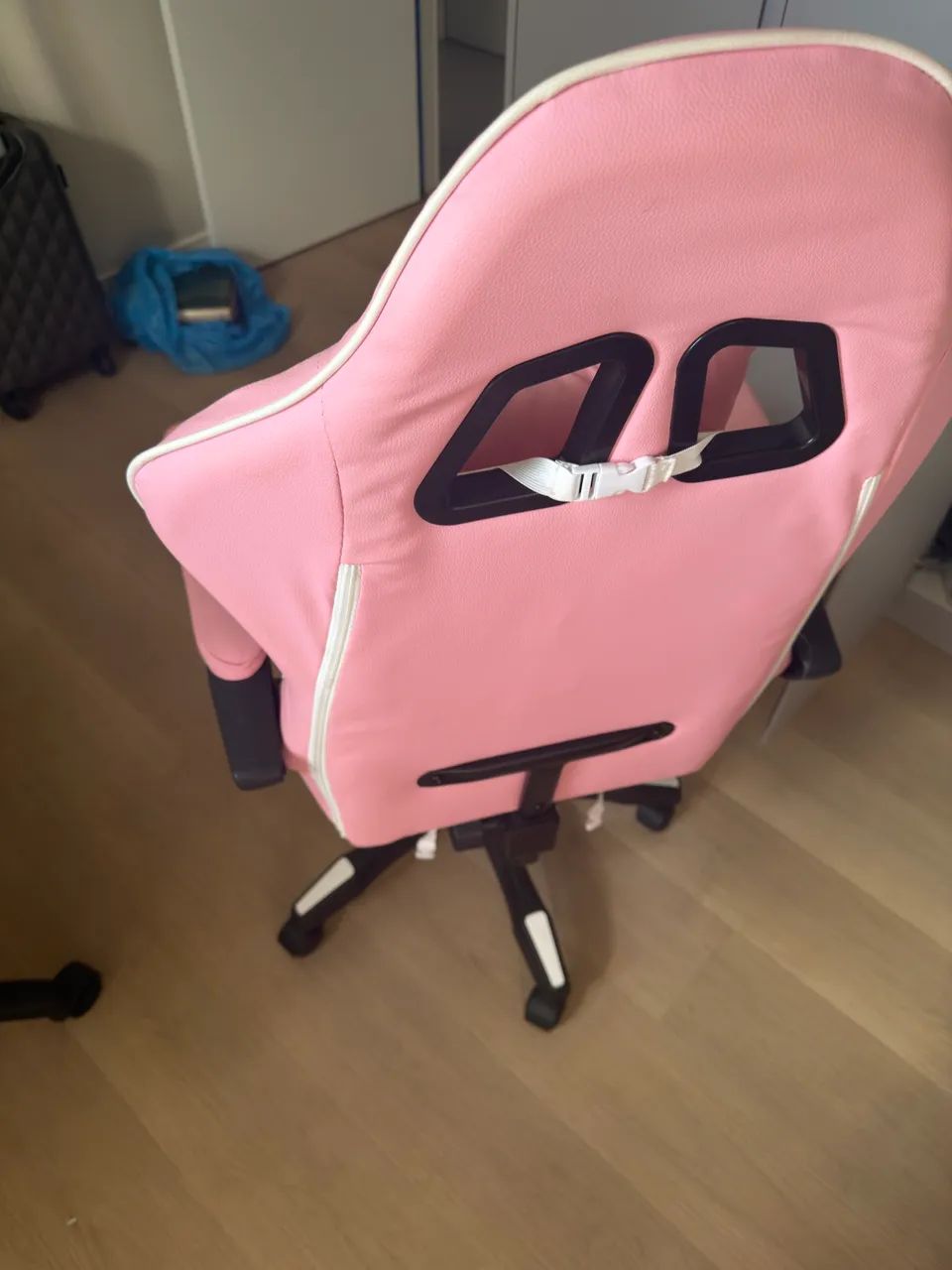 Cadeira Gamer Python Fly Rosa e Branca + Almofadas - Foto 2