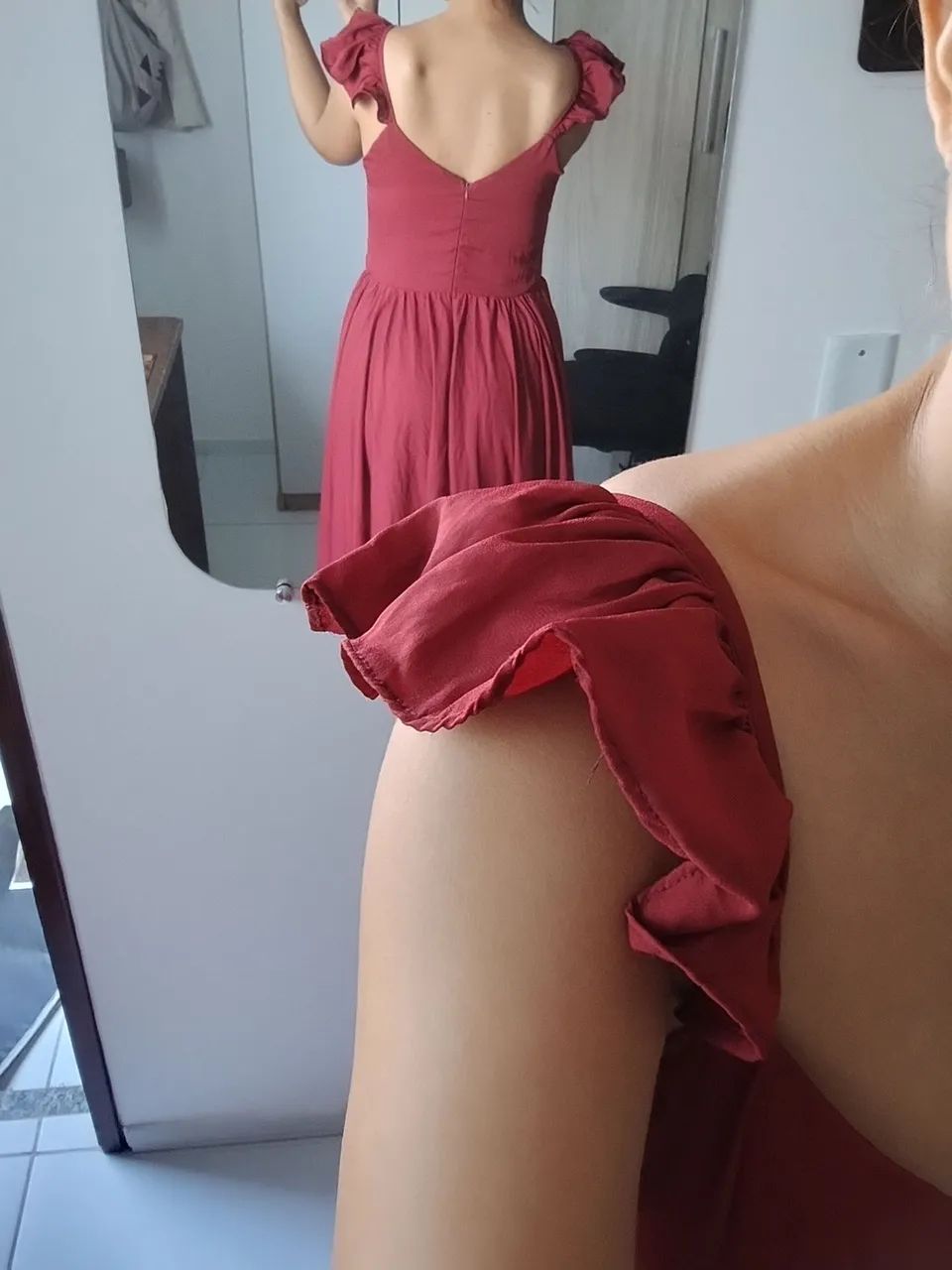 Vestido de madrinha (marsala) - Foto 5