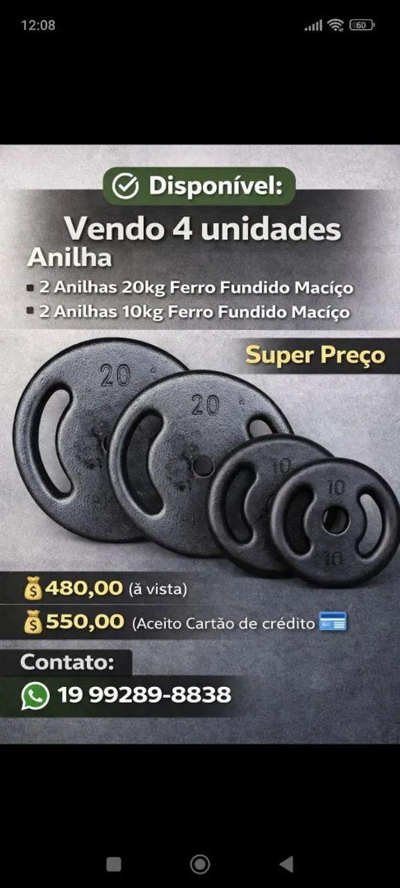 Anilhas de ferro fundido vazado