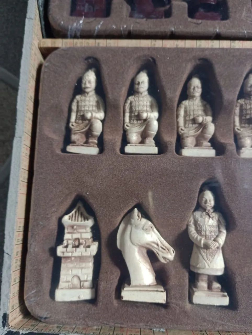 Caixa de jogo de xadrez chinês antigo  - Foto 5