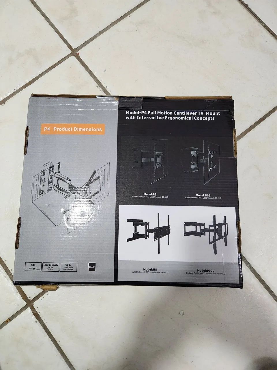 Suporte TV articulado parede/painel de 32 a 60 polegadas Braço longo 50 cm - Foto 2