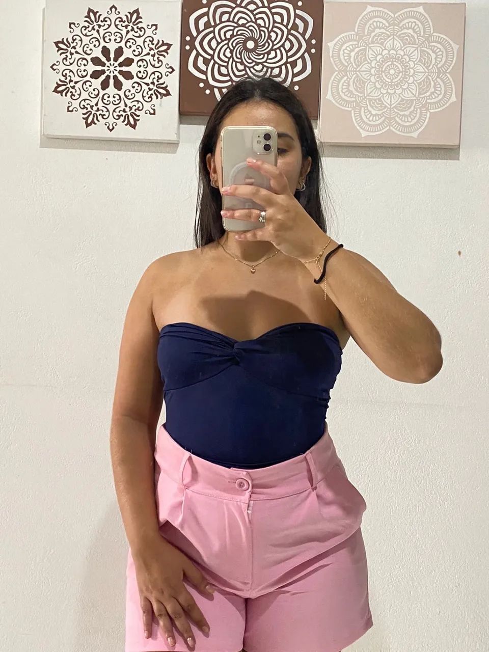 Cropped Mia Azul Marinho