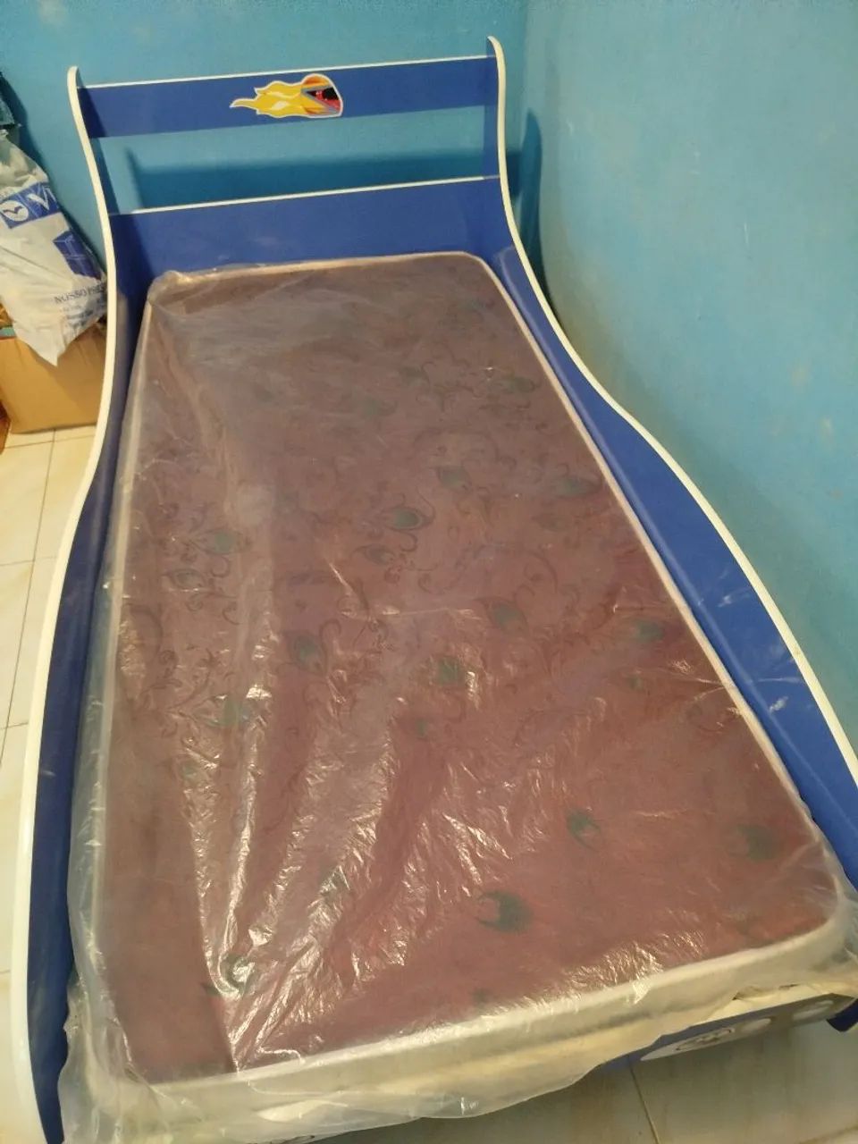 Cama infantil masculina com colchão  - Foto 2