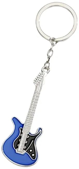 Chaveiro Mini Guitarra Modelo Strato Kit 4 Pçs Cores Metal - Foto 3