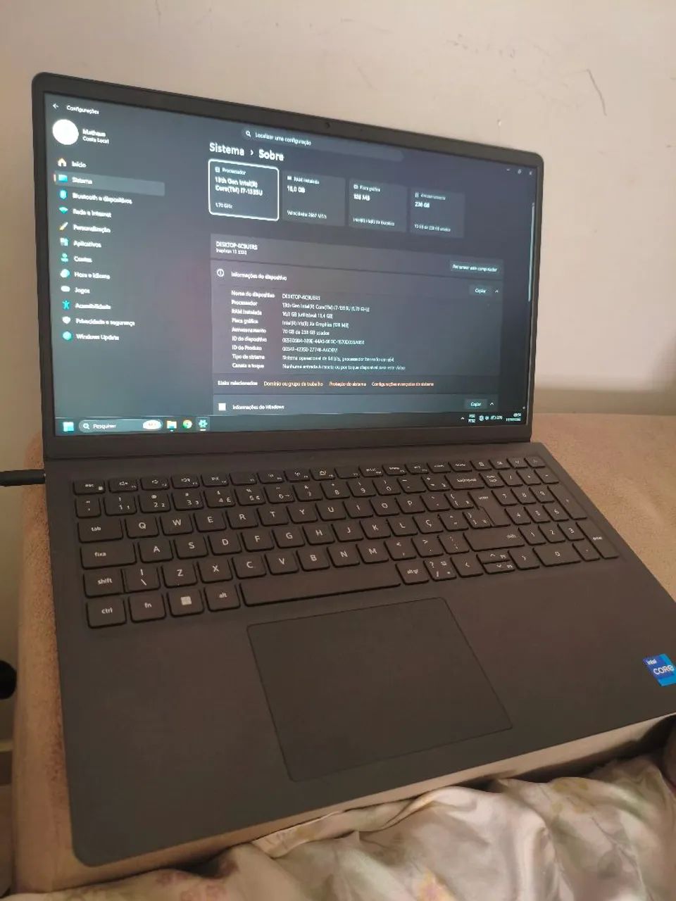 Notebook dell i7 13° 16gb