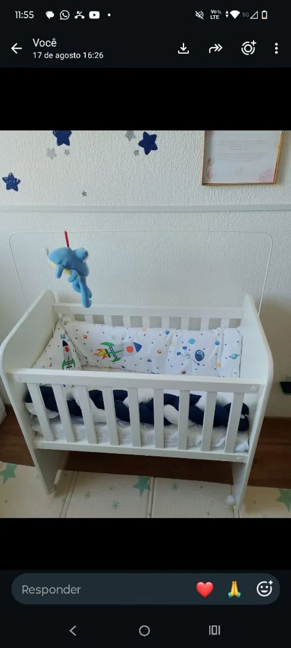 Mini Berço com colchão  - Foto 2