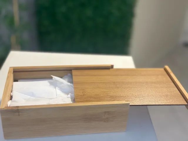 Caixa Porta Lenços De Papel Retangular Em Bambu Interfolhas - Foto 5
