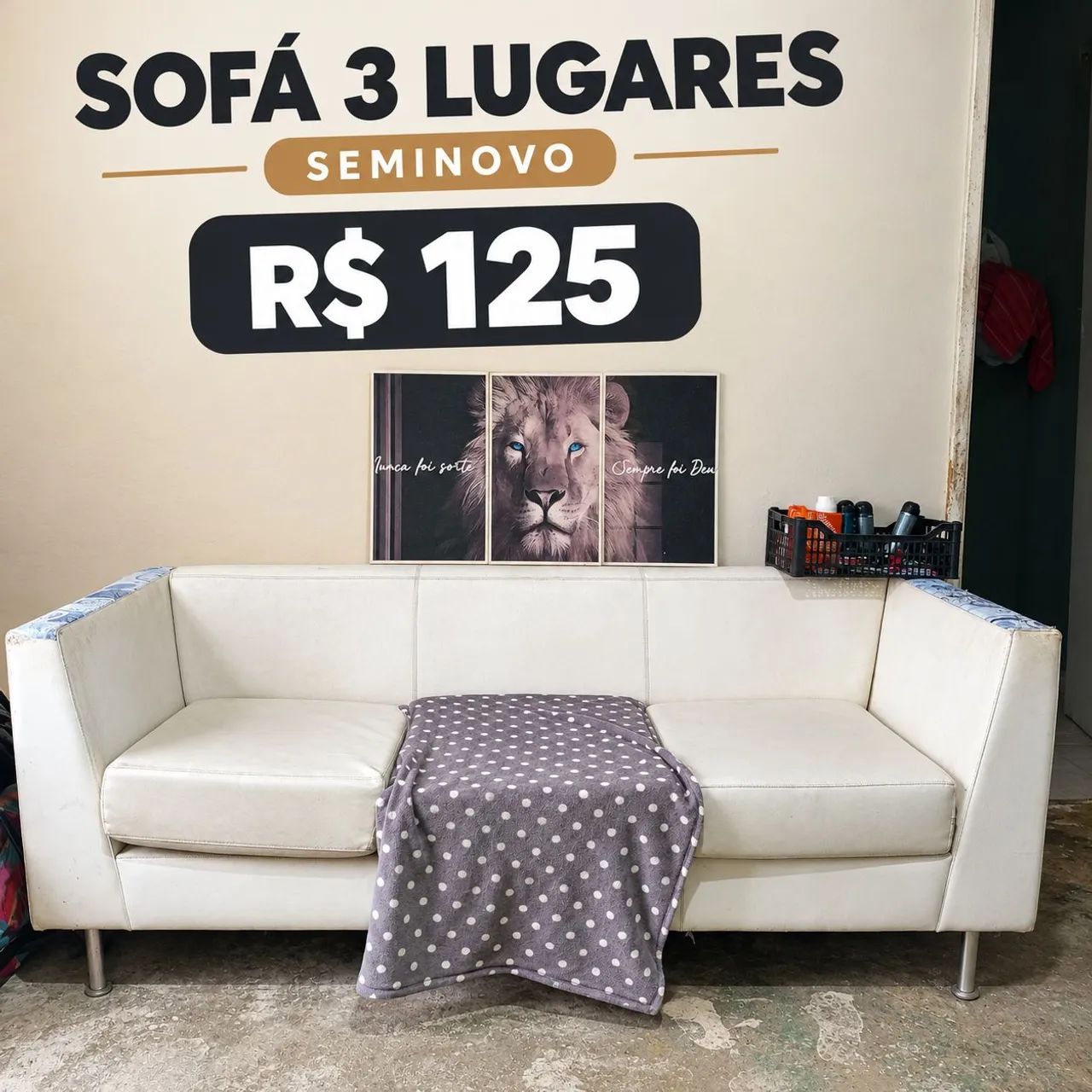 Sofá 3 lugares semi novo