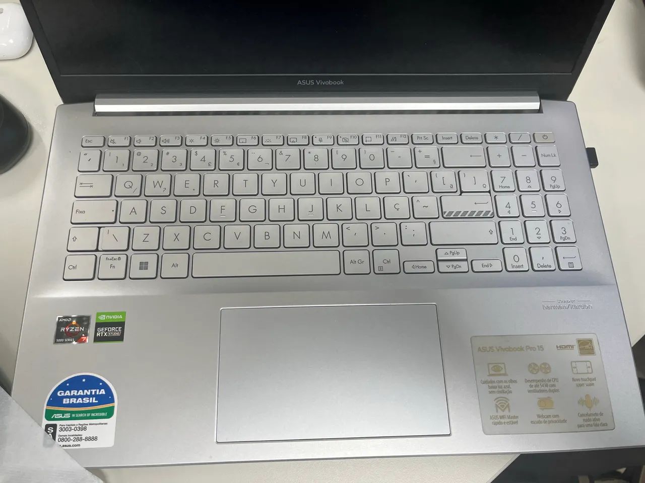 Notebook ASUS Vivobook Pro 15 Ryzen 7 16GB RTX SSD