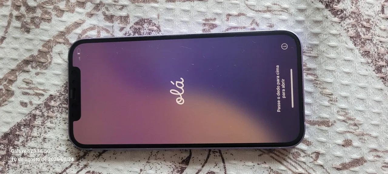 Iphone 12 64gb bateria 80% roxo semi novo 