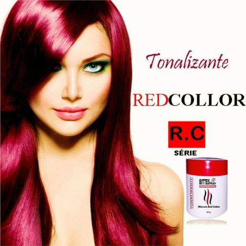 Máscara Matizadora 500 g Red Tonalizante Red Collor Vermelha Bittes Hair Profissional - Foto 4