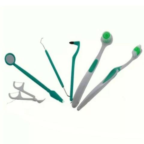 Kit Com 7 Peças Completo Para Limpeza Dentária