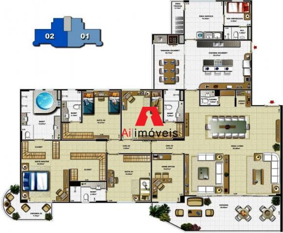 Apartamento de alto padrão,no edifício van gogh. 04 suítes. - Foto 2