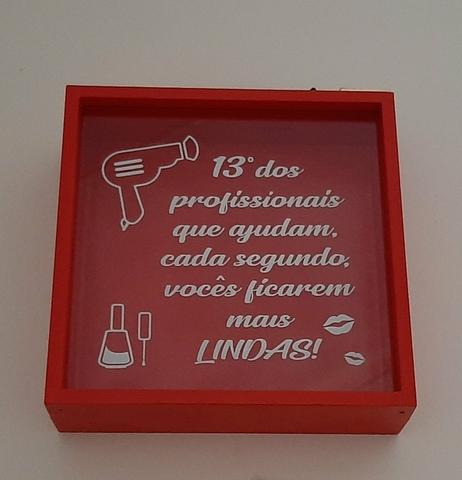 Super Quadro Cofre em MDF Vermelho - Foto 3