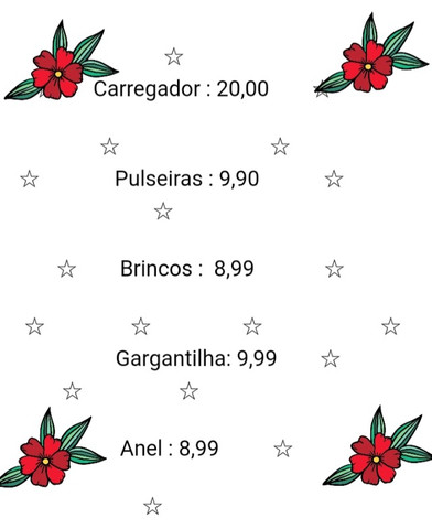 Bijuterias e Carregador