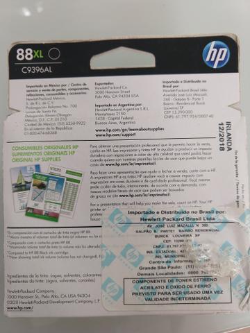 Cartucho Hp 88 xl / 88xl preto. NOVO -VENCIDO - Foto 2