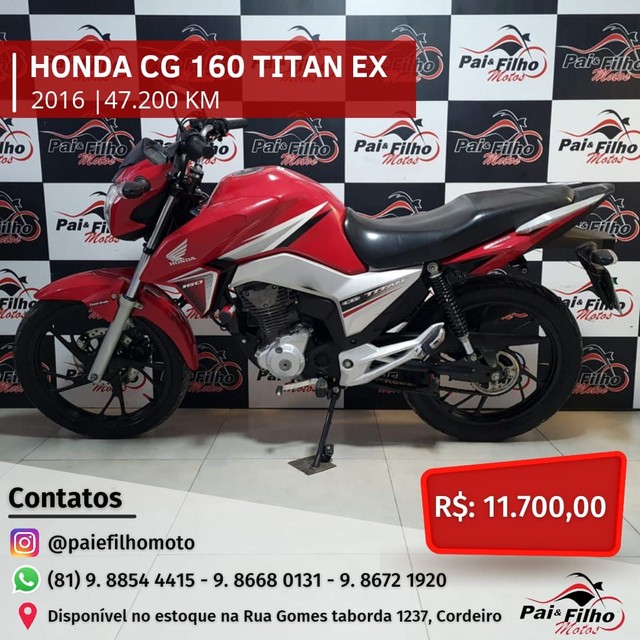 HONDA CG 160 TITAN EX ANO 2016 FINANCIAMOS EM ATE 48X