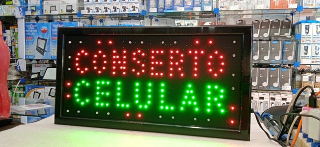 Placa de led escrito escrito (Conserto de celular) (Promoção!!! Atacado e Varejo)