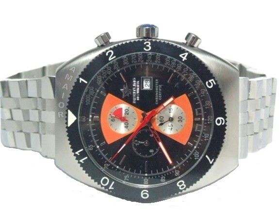 Relogio Breitling Navitimer Preto Vermelho 46mm Pulseira Aço - Foto 3