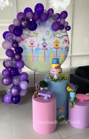 Decoração para festa CHÁ DE BEBÊ OU 1 ANO MENINA  - Foto 4