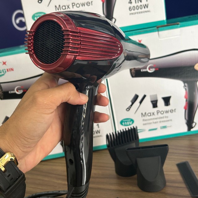 Profissional Secador De Cabelo Turbo 6000w 4 Em 1 110v