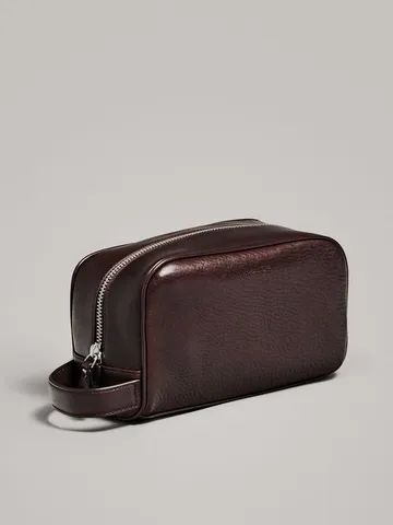 Necessaire Masculina Organizador Mala Viagem Couro