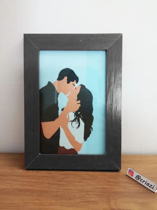 Quadro Ilustração Faceless portrait minimalista, otimo presente. - Foto 2