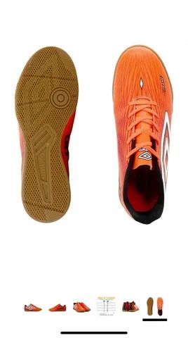Chuteira Umbro Tam 41 Frame Futsal Laranja! Novo! - Foto 4