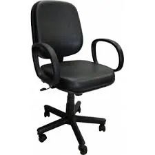 poltronas diretor e presidente para escritorio couro ecologico preto * novas  - Foto 4