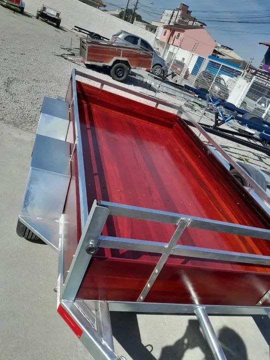 Carretinha trucada reboque reforçado dois eixos  - Foto 3