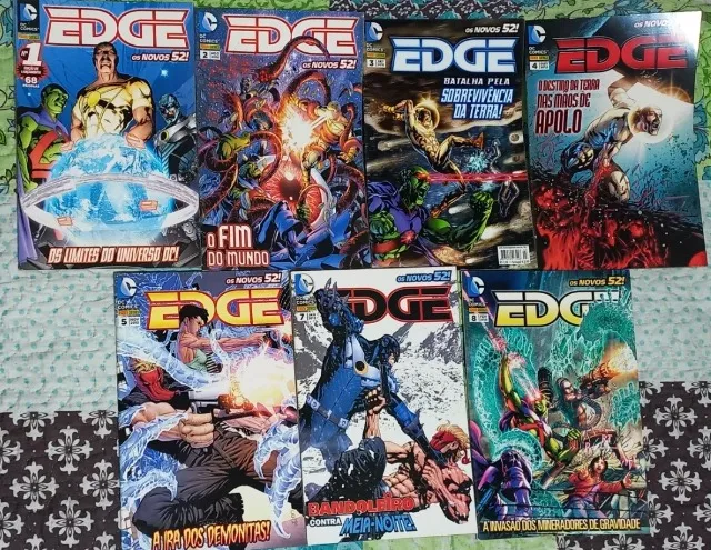 EDGE OS NOVOS 52 EDIÇÕES 1 A 8 SEM 6 QUADRINHOS HQS SUPER HEROIS DC COMICS PANINI