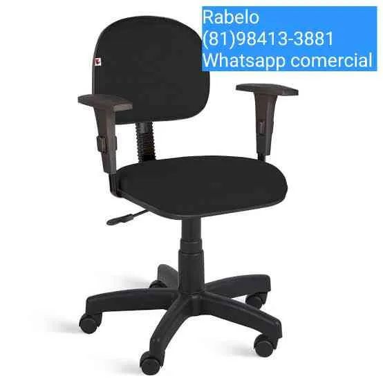 Cadeira secretaria giratória c/braço e assento regulável em até 5x sem juros no cartão 