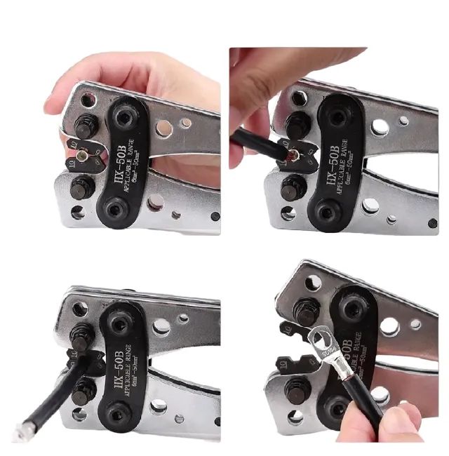 Alicate Crimpador Terminal Compressão De 6 Até 50mm2 Hx-50b - Foto 4