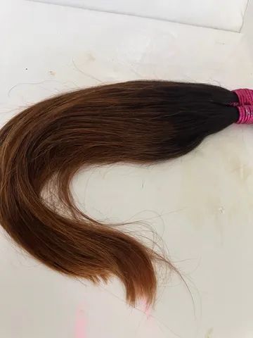 Cabelo humano loiro mel/55 cm - Foto 3