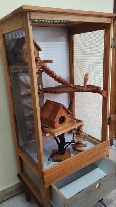 Gaiola para Roedores hamster em Madeira de Pinus - Foto 3