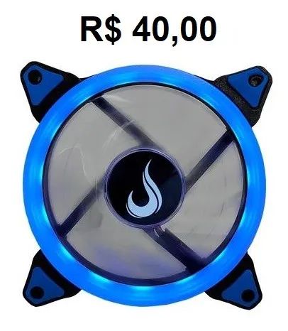 Cooler p/ gabinete 12cm preto 35,00 / C/ led verm., verde 40,00 / 8cm 20,00