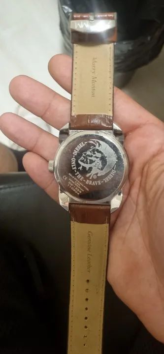 Relogio diesel com pulseira de couro legitimo - Foto 2