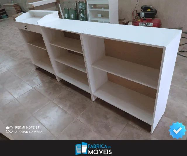 Balcão Caixa + 2 Módulos Simples - Branco - 100% MDF - Novo - Foto 2