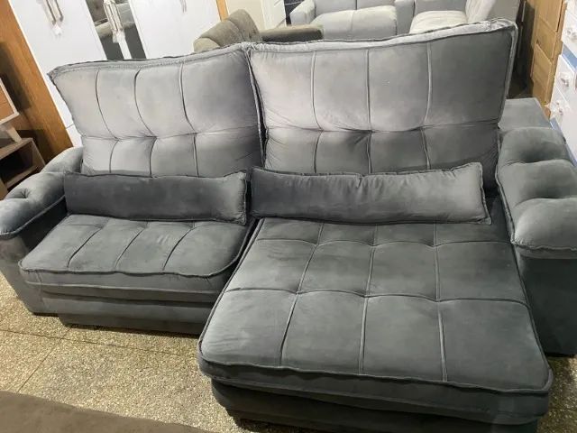 Sofá Retrátil Reclinável Novo 2.50m - Foto 4