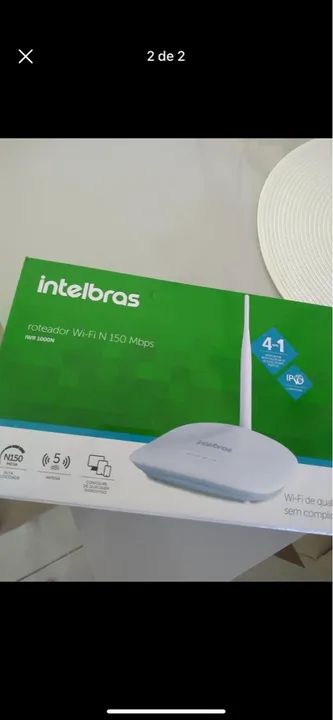Roteador Intelbras Wi-fi N 150 Mbps (NOVO) - Foto 2