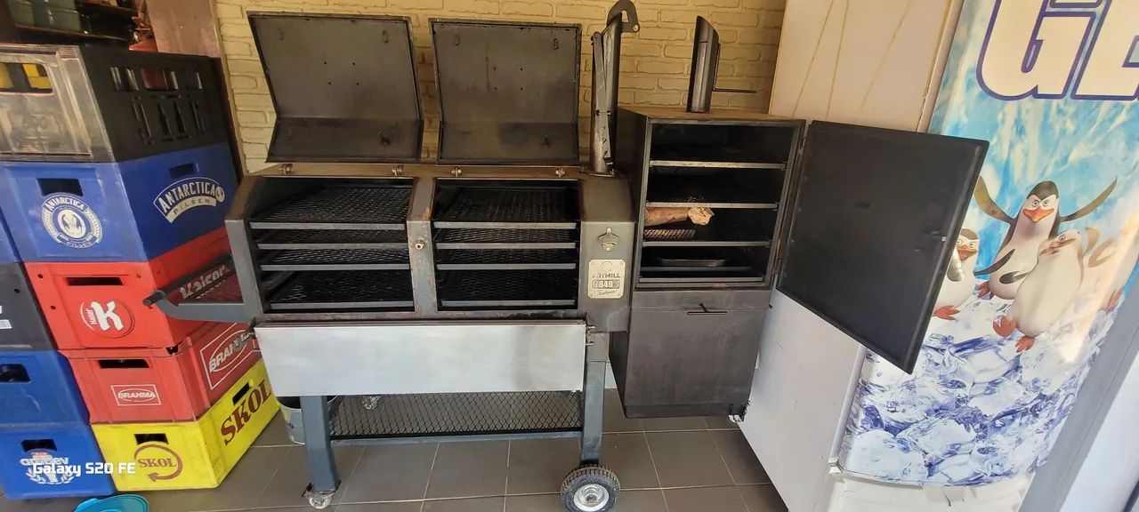  Pit smoker defumador ARTMILL 849 com forno