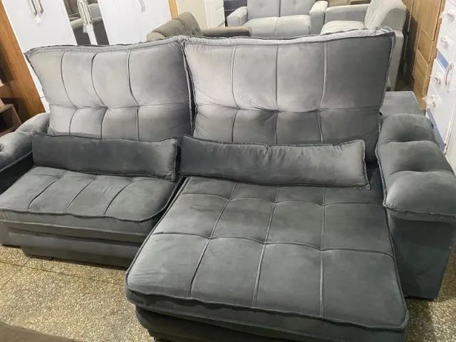 Sofá Retrátil Reclinável Novo 2.50m - Foto 2
